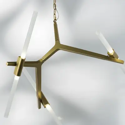 742063 Люстра STRUTTURA 6х6W (led) G9 ЗОЛОТО МАТОВЫЙ Lightstar