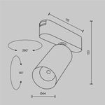 Трековый светильник Focus Led Radity 4000K 12Вт 36°, TR103-1-12W4K-M-W. TM Maytoni