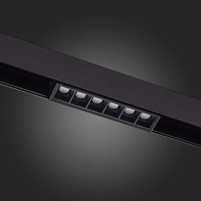 ST361.436.06 Магнитный трековый светильник Черный LED 1*6W 3000K 532Lm Ra&gt;80 36° IP20 L115xW22xH44 48V