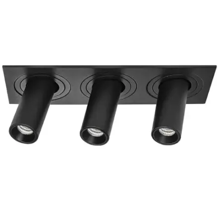 i537274 Светильник INTERO TUBO LED 10W*3 500LM*3 60G ЧЕРНЫЙ 4000K (217537+217274+217274+217274)