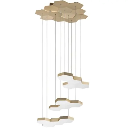 750223 Люстра подвесная FAVO LED-60W 2880LM Satin Gold 4000K Lightstar
