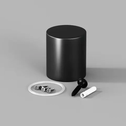 Торцевая металлическая заглушка для круглого неона 360° D25 черный, 20317. TM Maytoni