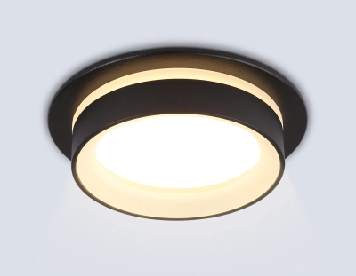 Светильник встраиваемый TN6708 BK черный IP44 GX53 max 15W D105*45