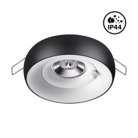 370798 SPOT NT21 597 белый/черный Светильник встраиваемый влагозащищенный IP44 GU10 50W 220V WATER