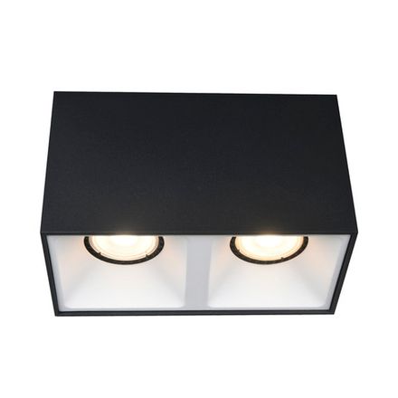 ST168.452.02 Светильник потолочный Черный GU10 2*50W IP20 L82,5xW165xH104 220V Без ламп