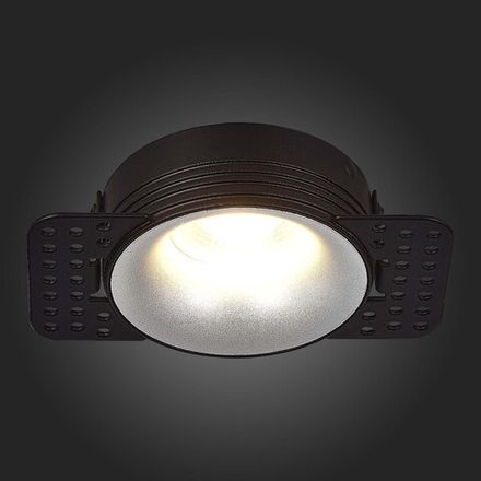ST218.418.01 Св-к встр. Черный GU10 1*50W  IP20 D85xH30 165-265V Без ламп