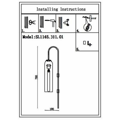 SL1145.381.01 Светильник настенный ST-Luce Латунь/Голубой E27 1*60W