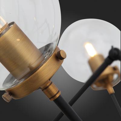 SL234.402.08 Люстра потолочная ST-Luce Черный, Золото/Прозрачный E27 8*40W (из 2-х коробок)