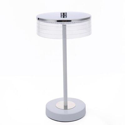 8252/1TL LEDIO LN26 531 серебро/белый/прозрачный, металл/акрил Настольная лампа LED 7W 4000К 220V SATIANA