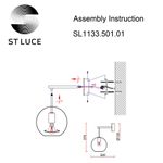 SL1133.501.01 Бра ST-Luce Латунь/Белый E27 1*40W