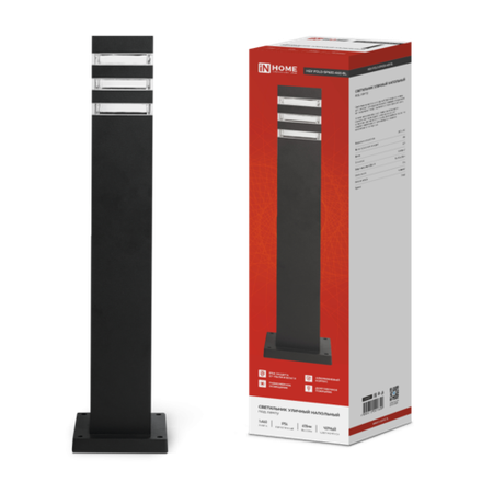 Светильник НБУ POLO-SP600-A60-BL E27 IP65 600мм уличный напольн. под лампу A60 алюм. черн. IN HOME 4690612051659