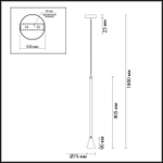 3884/1GB HIGHTECH ODL20 349 черно-золотистый/металл Подвесной светильник LED GU10 7W 220V PIPA