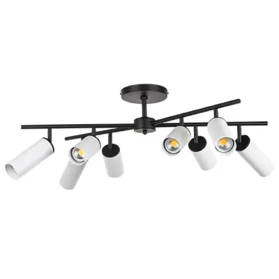 LR728364864 Люстра RULLO 8х50W GU10 ЧЕРНЫЙ/БЕЛЫЙ (571728+214436-4+214486-4)