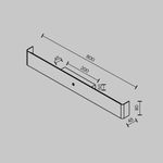 Настенный светильник (бра) Bracket 2700-4000К 16Вт MOD492WL-L16BK. TM Maytoni