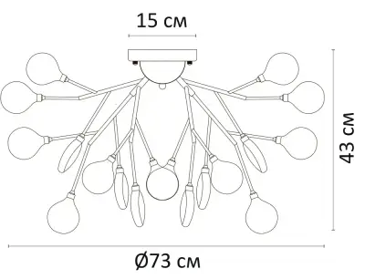 Потолочная люстра Arte Lamp CANDY A7274PL-27GO, 27хG4