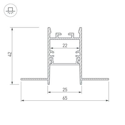 Профиль SL-COMFORT22-FANTOM-2000 ANOD (Arlight, Алюминий)