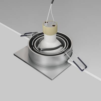 Встраиваемый светильник Atom GU10 1x50Вт DL024-2-01S. TM Maytoni