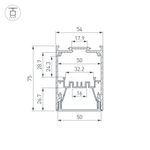 Профиль IP-LINE-5475-2000 BLACK (Arlight, Алюминий)
