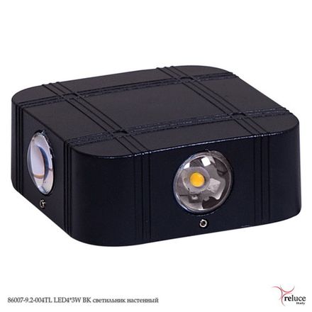 86007-9.2-004TL LED4*3W BK светильник настенный
