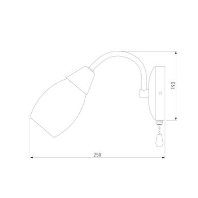 Бра со стеклянным плафоном 30280/1, E14х1