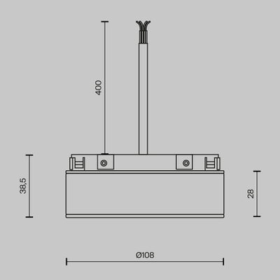 Источник напряжения встраиваемый Basity 48В, 100Вт, черный, Dali, TRA172DR-100W-DD-B. TM Maytoni