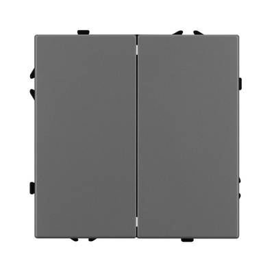 Механизм выключателя двухклавишный проходной SWT-NOBE-MKP2-SFPL-GR (230V, 10A) (Arlight, -)