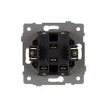 Механизм выключателя двухклавишный самовозвратный SWT-MKR2-PL-WH-V (250V, 10A) (Arlight, -)