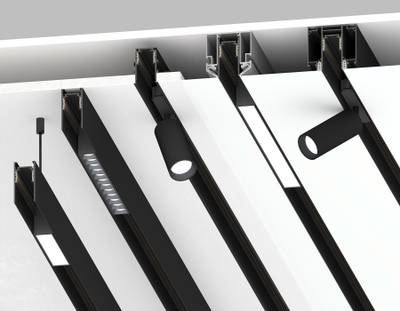 Шинопровод магнитный низковольтный накладной Magnetic GL3300 WH белый IP20 48V 1000*26.9*53.7