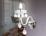 Настенный светильник с хрусталем TR4911 CH/CL хром/прозрачный E14 max 40W 294*160*246