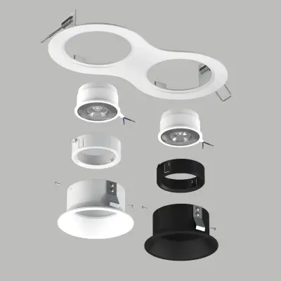 D6260607WBMOD Светильник DOMINO ROUND  под LED модуль/лампу МR16 (214626+214606+214607+214006+214007)