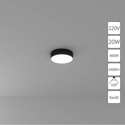 Потолочный светильник Arte Lamp FADO A6620PL-1BK, 1хLED