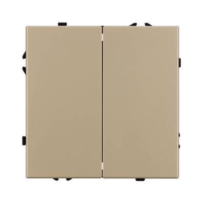 Механизм выключателя двухклавишный проходной SWT-NOBE-MKP2-SFPL-GD (230V, 10A) (Arlight, -)