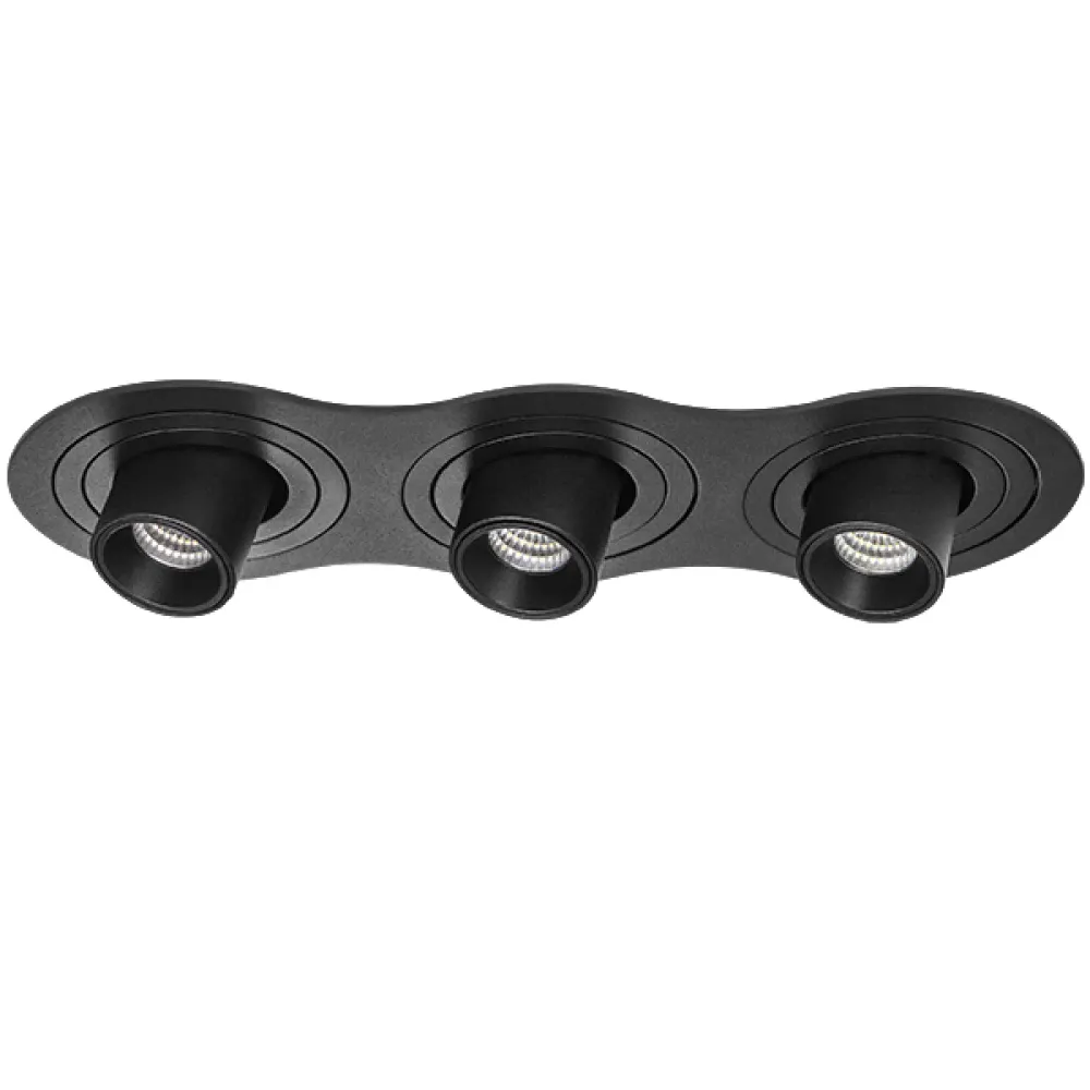 i637174 Светильник INTERO TUBO LED 7W*3 360LM*3 60G ЧЕРНЫЙ 4000K (217637+217174+217174+217174)