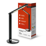 Светильник светодиодный настольный ССО 07Ч 12Вт 3000-6500К 600лм сенсор-диммер с адаптером черн. IN HOME 4690612036540