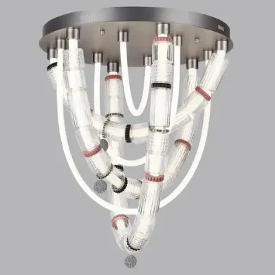 5456/80CL L-VISION ODL_EX26 045 темный сатин.никель/терракот/черный Люстра потолочная LED 80W 4000K COLLIER