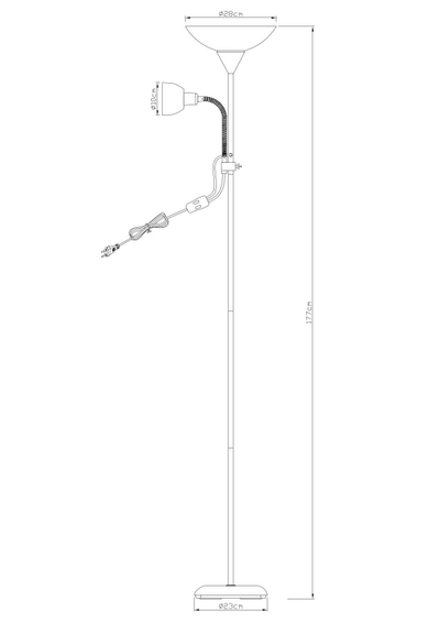 Торшер Arte Lamp DUETTO A9569PN-2BK, 2хE27