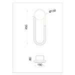 Настенный светильник Arte lamp LUMINO A2233AP-20GO, 1хLED