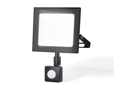 Прожектор светодиодный с датчиком движения ST8115 BK черный IP65 LED 6500K 50W 160*134*28