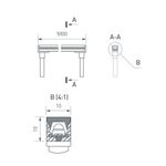 Грейзер THOR-TOP-B70-10x10mm 24V Warm2700 (15 W/m, IP67, 5m, wire x2) (Arlight, Вывод вниз, 3 года)