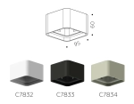 Корпус светильника накладной для насадок 70*70mm C7832 SWH белый песок 95*95*H60mm MR16 GU5.3