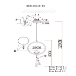 SLE115113-01 Светильник подвесной Белый/Белый E27 1*60W