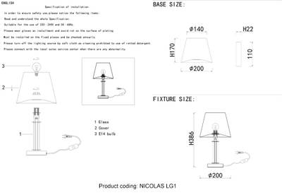 Настольная лампа Crystal Lux NICOLAS LG1 GOLD/WHITE 3401/501
