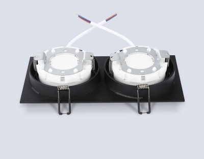 Светильник встраиваемый TN6615/2 BK черный IP44 GX53/2 max 15W 215*110*24