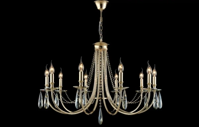 Люстра Crystal Lux VICTORIA SP10 GOLD/AMBER 3340/310