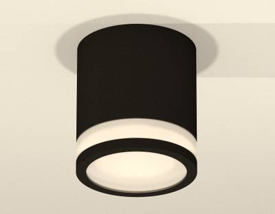 Комплект накладного светильника с акрилом XS7402031 SBK/FR черный песок/белый матовый MR16 GU5.3 (C7402, N7121)