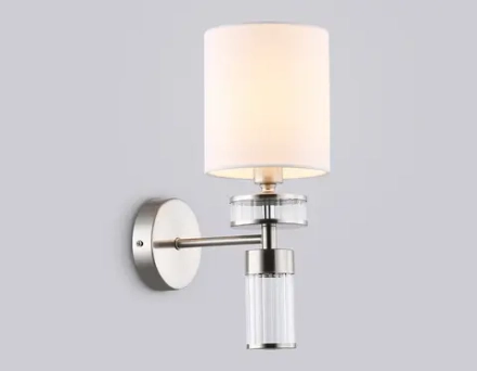 Светильник настенный LH71295 SN/WH никель/белый E14 max 40W 210*130*340
