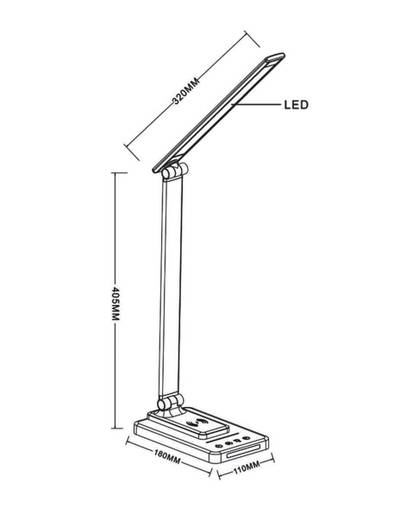 Офисная настольная лампа Arte Lamp WILLIAM A5122LT-1WH, 1хLED