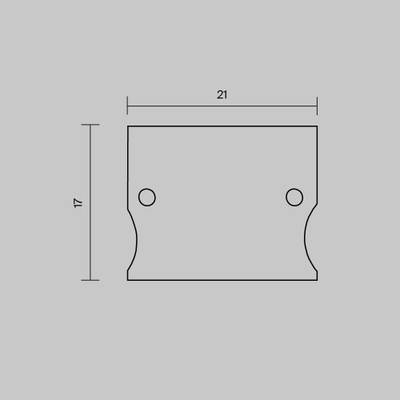 Комплект заглушек (для профиля 41×51) 2 шт., ALM-4151-EC 642057. TM Maytoni