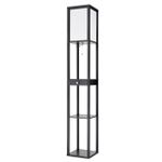 8092/1F COMFI LN25 черный/белый, дерево/текстиль Торшер Е27 1*60W 220V PRACTIC