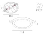 Встраиваемый светильник Arte Lamp MESURA A7978PL-1WH, LED